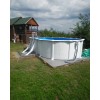 Ovalni montažni bazen GRE - set (dubina 1.32m)